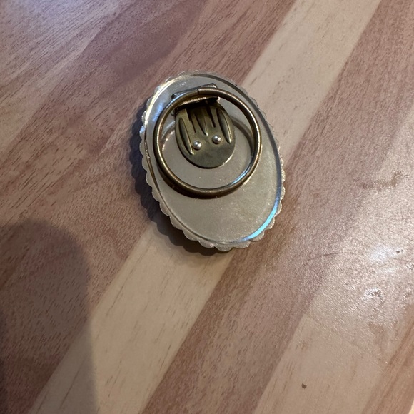 Vintage Floral painted Brooch 70s Germany - Picture 4 of 6